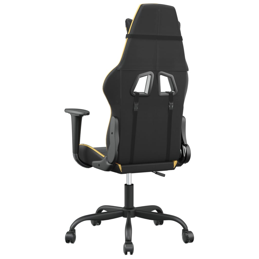 Massage gamestoel kunstleer zwart en goudkleurig is nu te koop bij PeponiXL, paradijselijk wonen!