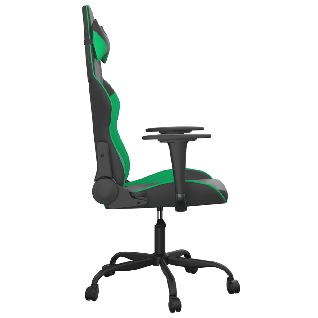 Massage gamestoel kunstleer zwart en groen is nu te koop bij PeponiXL, paradijselijk wonen!