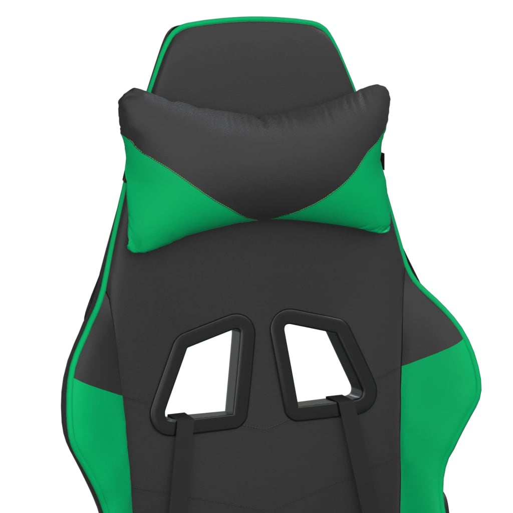 Massage gamestoel kunstleer zwart en groen is nu te koop bij PeponiXL, paradijselijk wonen!