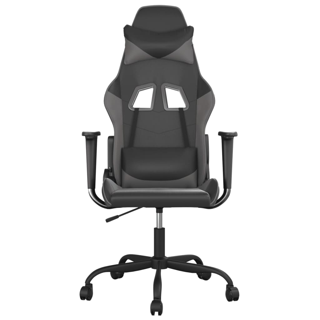 Massage gamestoel kunstleer zwart en grijs is nu te koop bij PeponiXL, paradijselijk wonen!