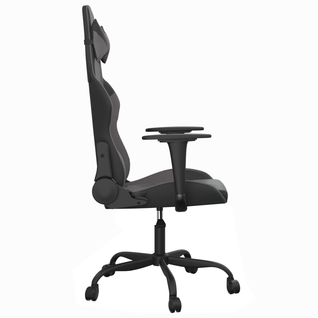 Massage gamestoel kunstleer zwart en grijs is nu te koop bij PeponiXL, paradijselijk wonen!