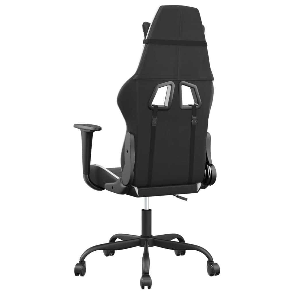 Massage gamestoel kunstleer zwart en wit is nu te koop bij PeponiXL, paradijselijk wonen!