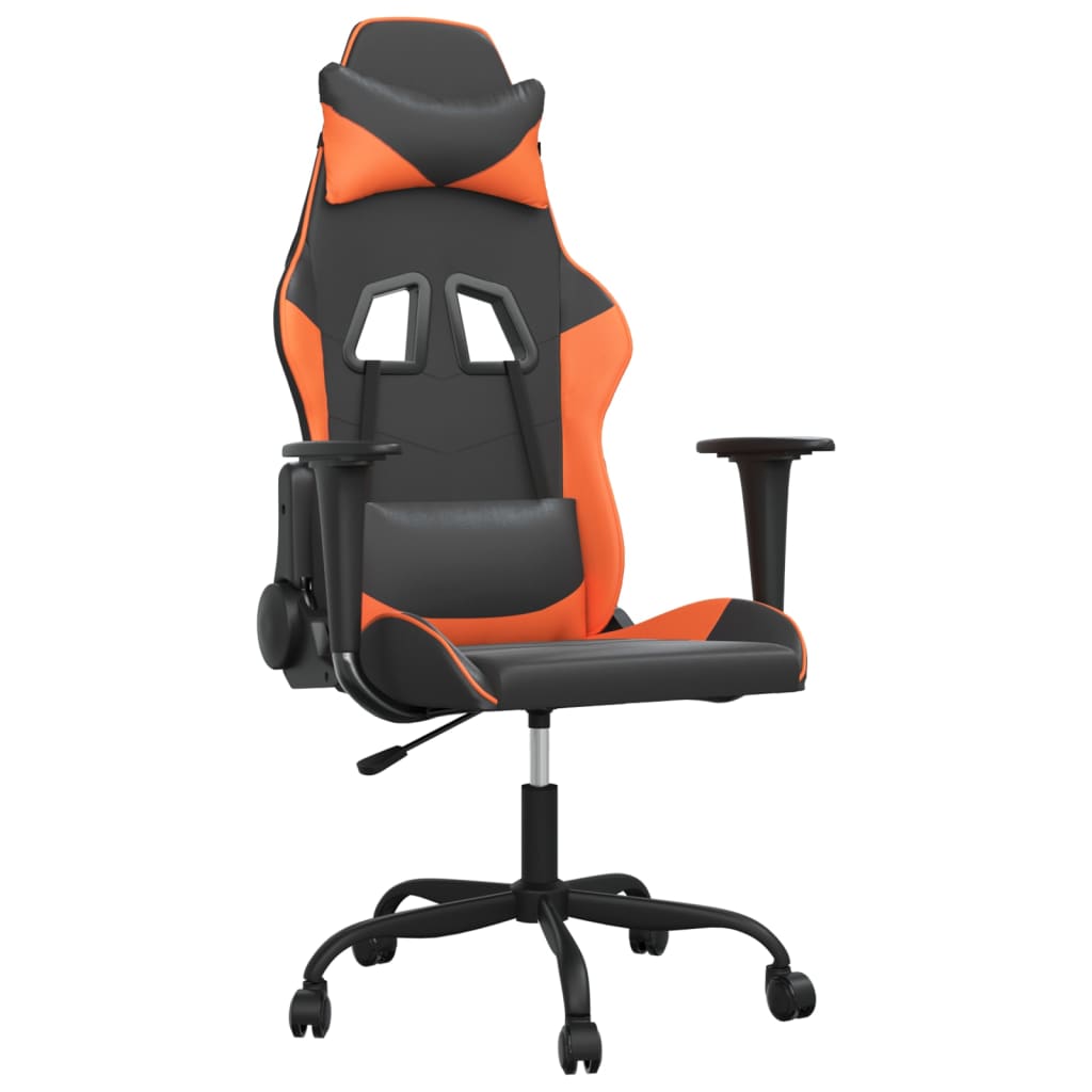 Massage gamestoel kunstleer zwart en oranje is nu te koop bij PeponiXL, paradijselijk wonen!