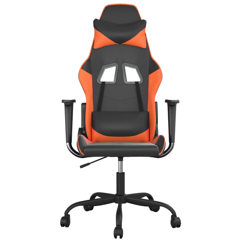Massage gamestoel kunstleer zwart en oranje is nu te koop bij PeponiXL, paradijselijk wonen!