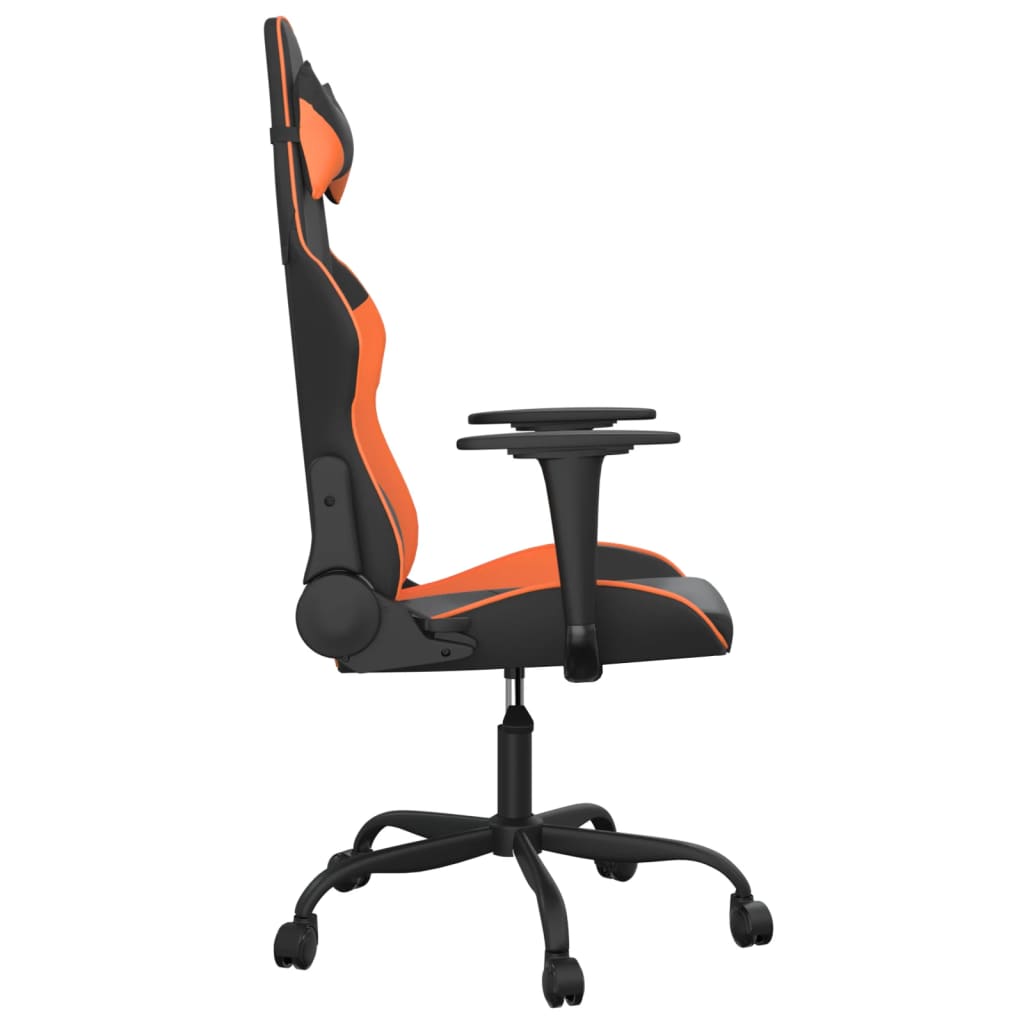 Massage gamestoel kunstleer zwart en oranje is nu te koop bij PeponiXL, paradijselijk wonen!