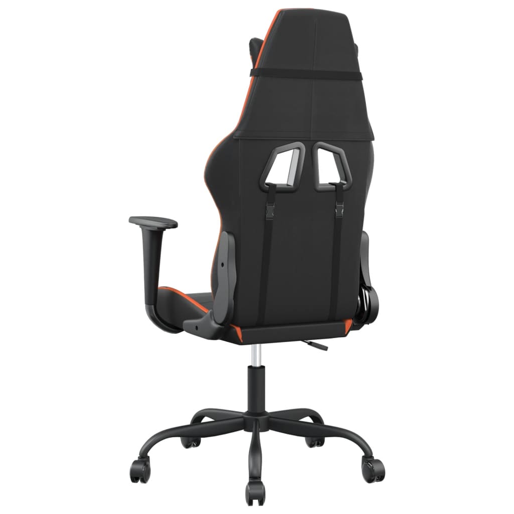 Massage gamestoel kunstleer zwart en oranje is nu te koop bij PeponiXL, paradijselijk wonen!
