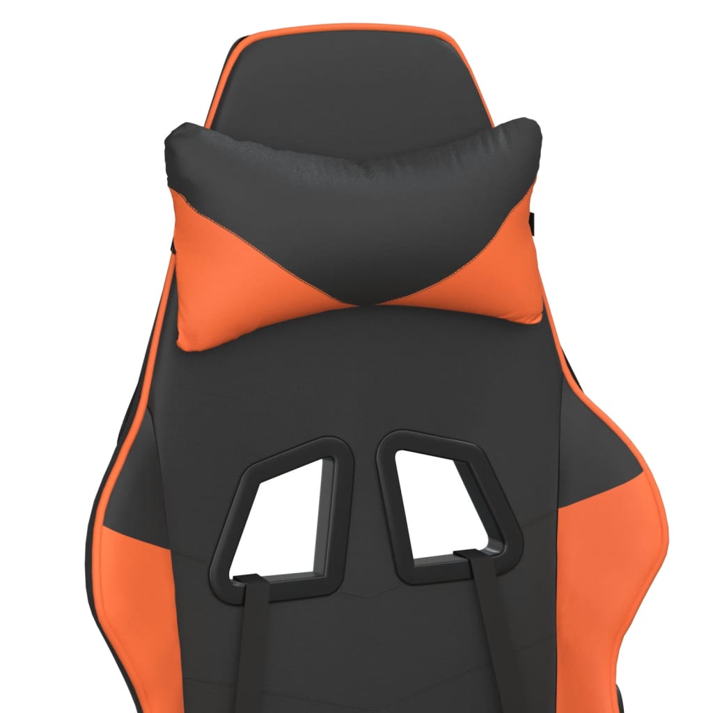Massage gamestoel kunstleer zwart en oranje is nu te koop bij PeponiXL, paradijselijk wonen!