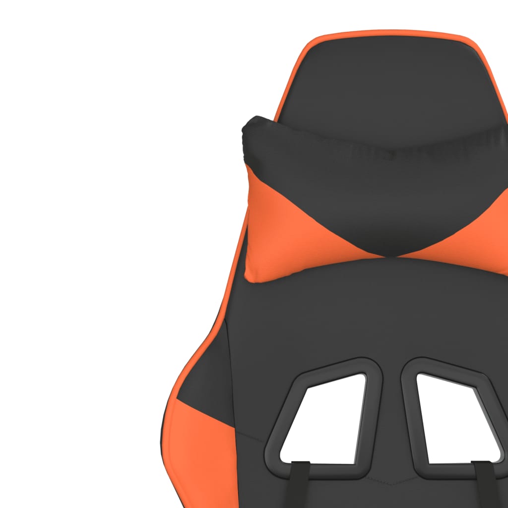 Massage gamestoel kunstleer zwart en oranje is nu te koop bij PeponiXL, paradijselijk wonen!