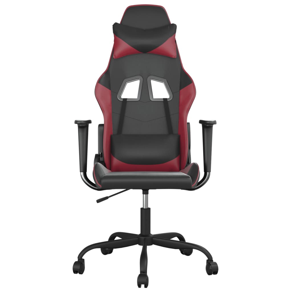 Massage gamestoel kunstleer zwart en wijnrood is nu te koop bij PeponiXL, paradijselijk wonen!