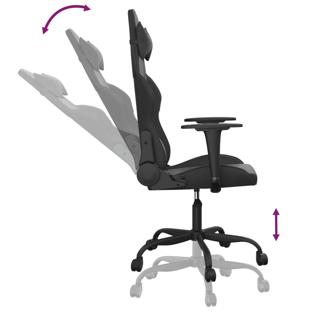 Massage gamestoel kunstleer zwart is nu te koop bij PeponiXL, paradijselijk wonen!