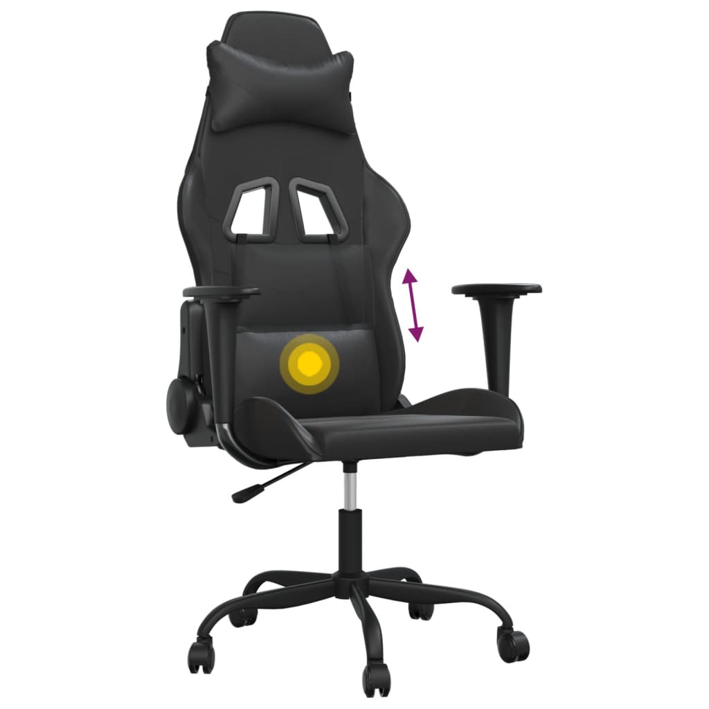 Massage gamestoel kunstleer zwart is nu te koop bij PeponiXL, paradijselijk wonen!