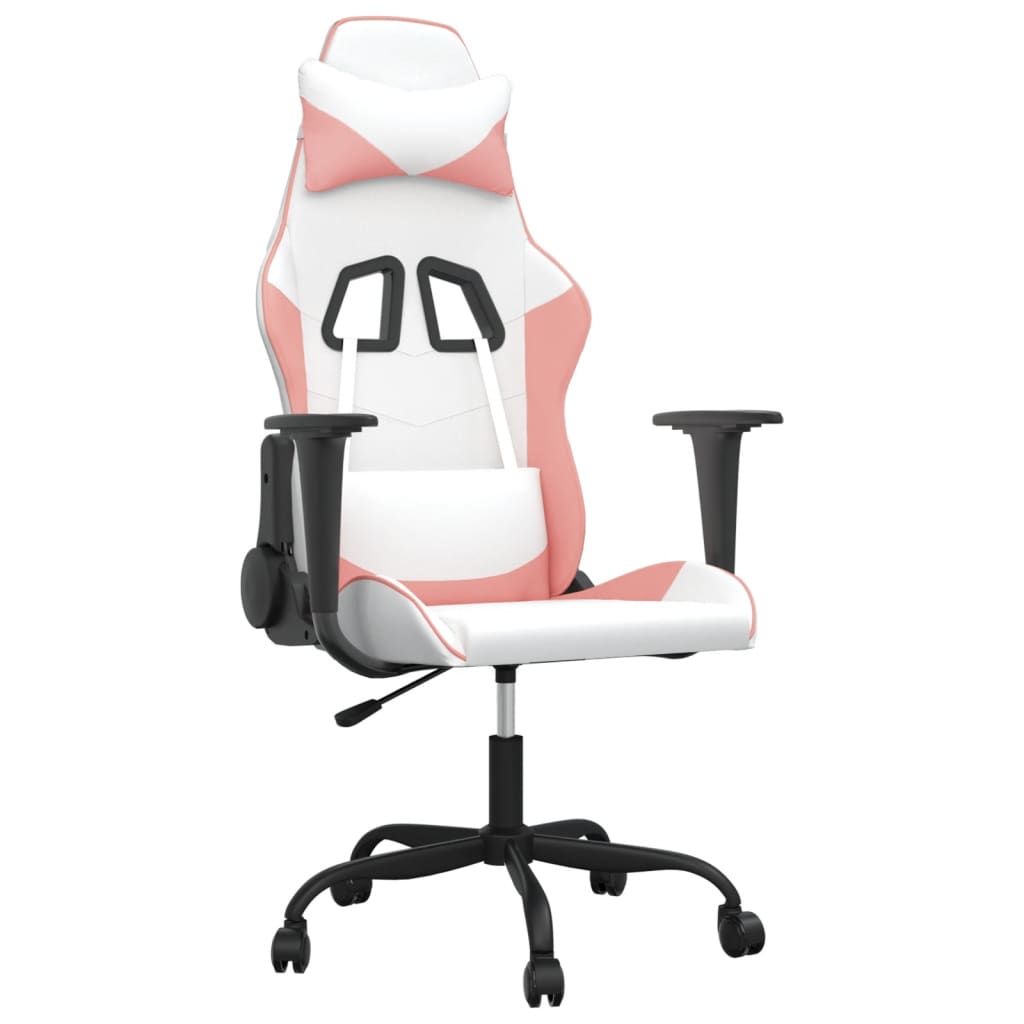 Massage gamestoel kunstleer wit en roze is nu te koop bij PeponiXL, paradijselijk wonen!
