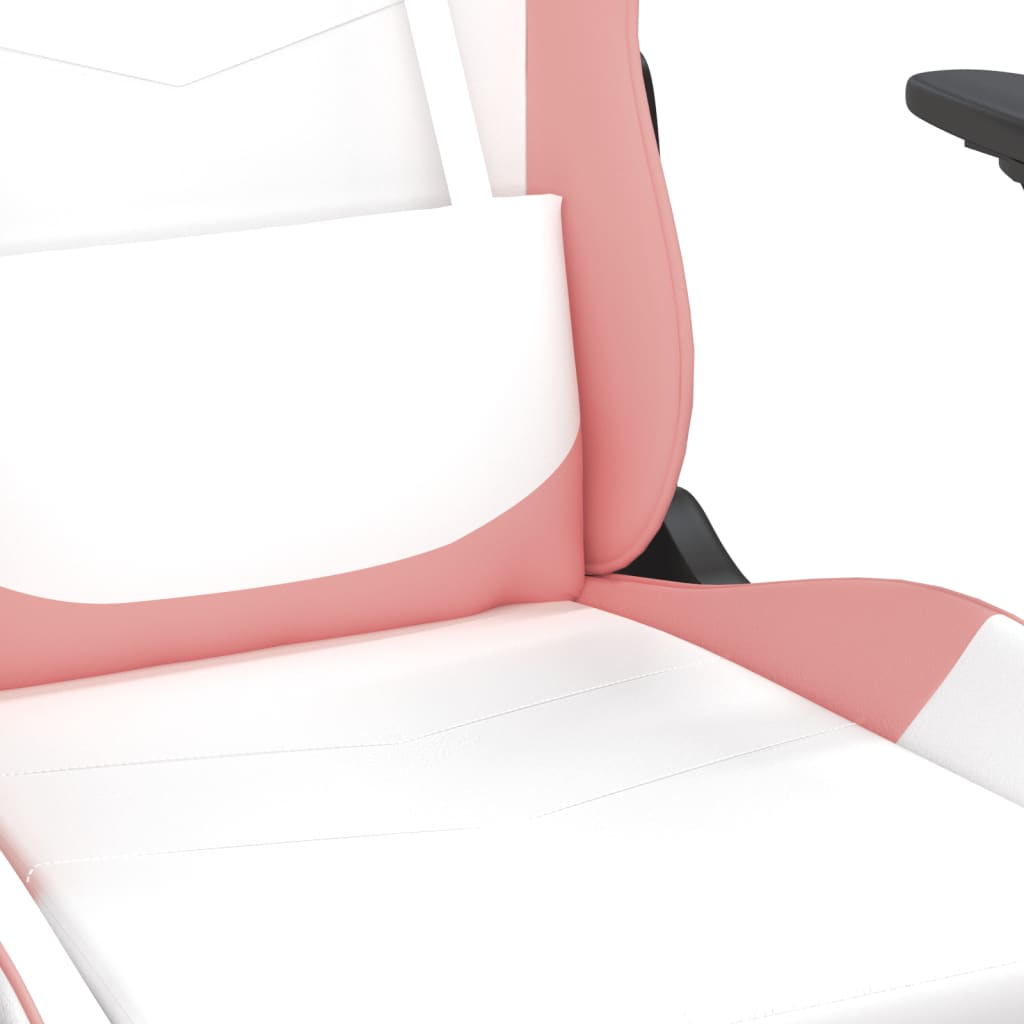 Massage gamestoel kunstleer wit en roze is nu te koop bij PeponiXL, paradijselijk wonen!