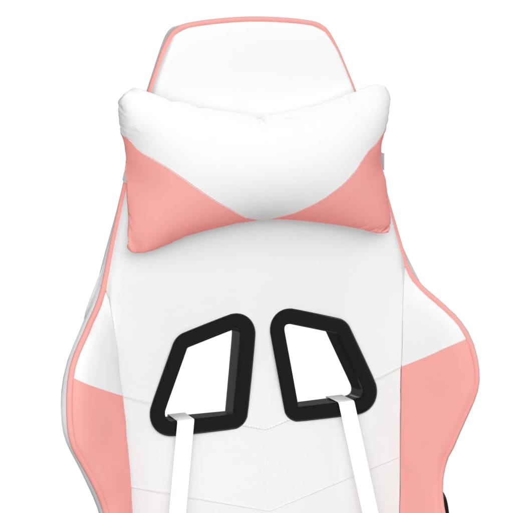 Massage gamestoel kunstleer wit en roze is nu te koop bij PeponiXL, paradijselijk wonen!