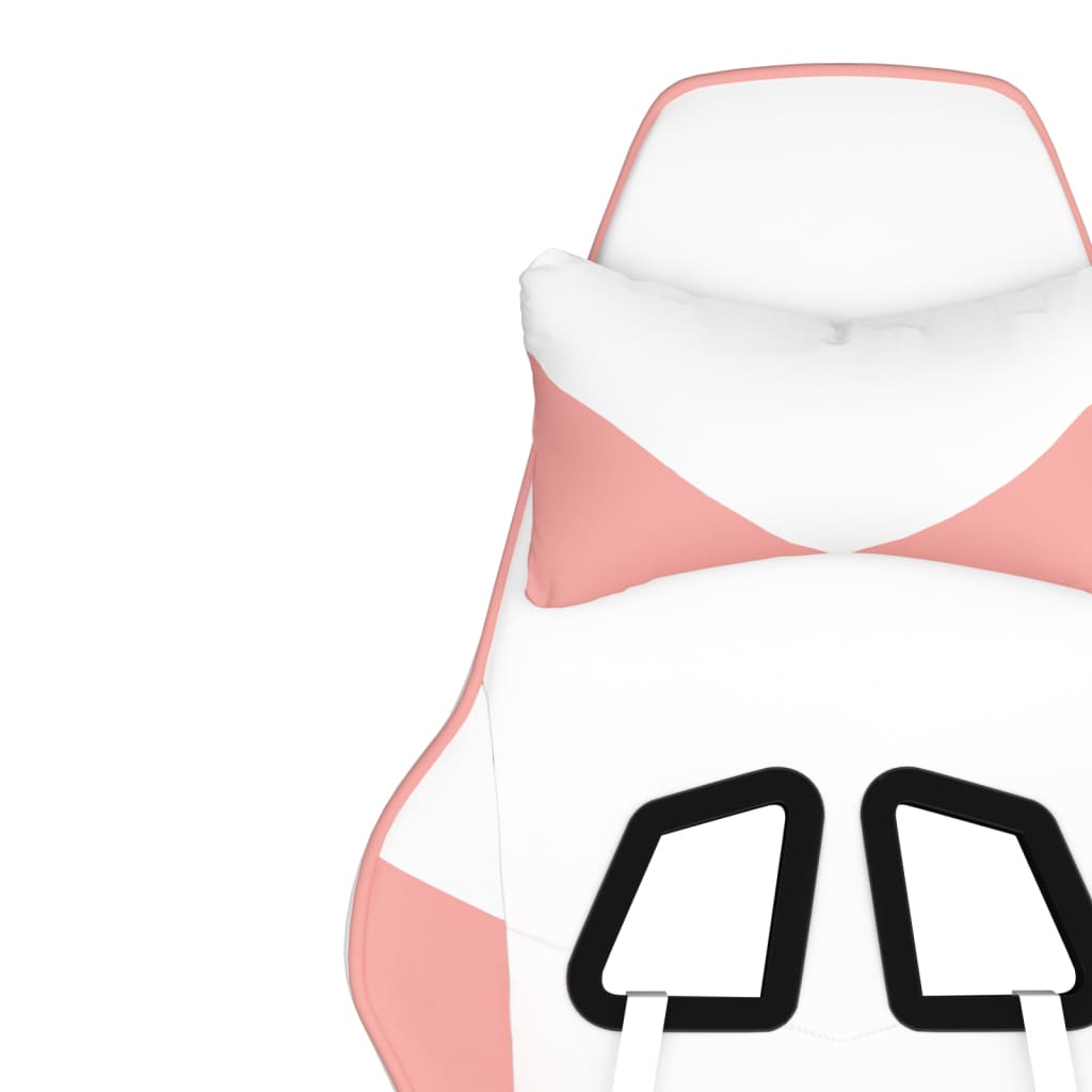 Massage gamestoel kunstleer wit en roze is nu te koop bij PeponiXL, paradijselijk wonen!