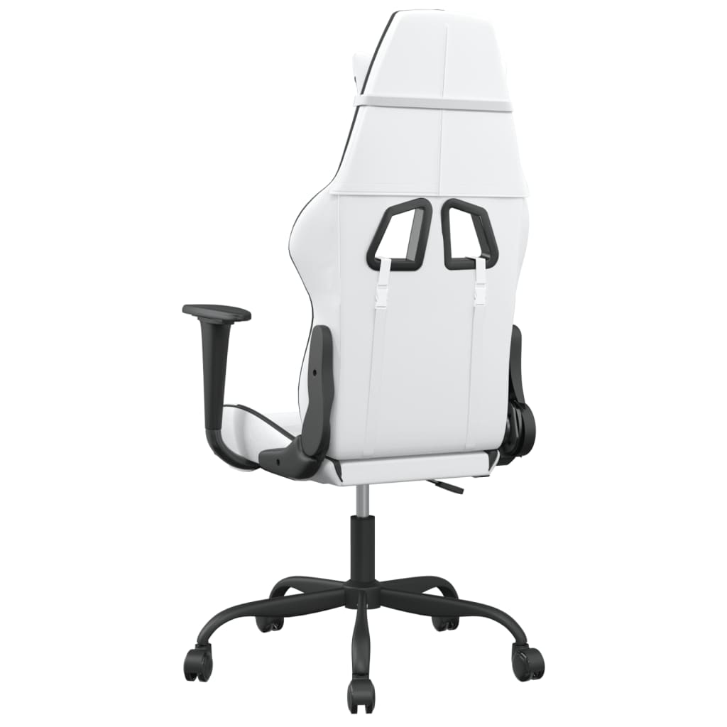 Massage gamestoel kunstleer wit en zwart is nu te koop bij PeponiXL, paradijselijk wonen!