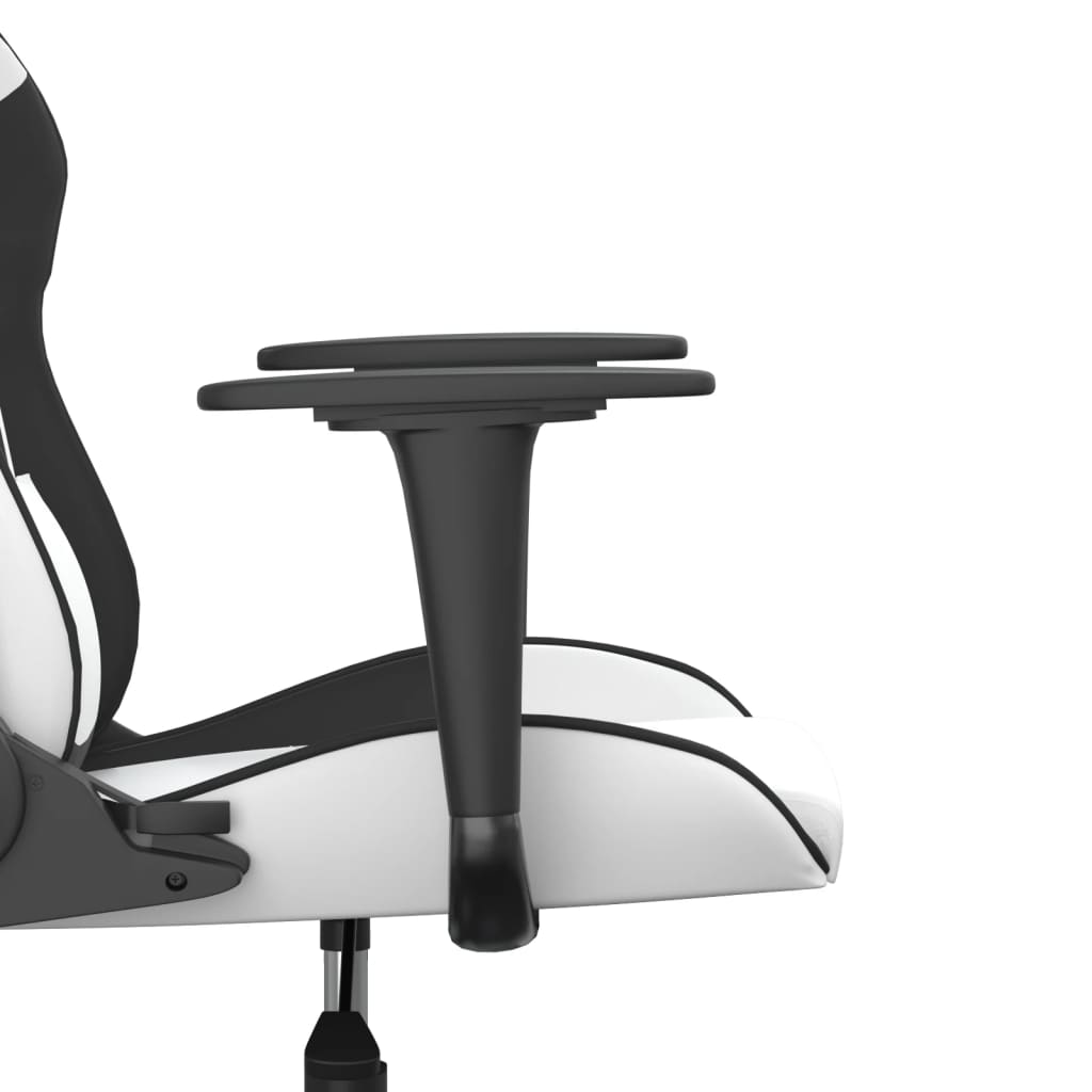 Massage gamestoel kunstleer wit en zwart is nu te koop bij PeponiXL, paradijselijk wonen!