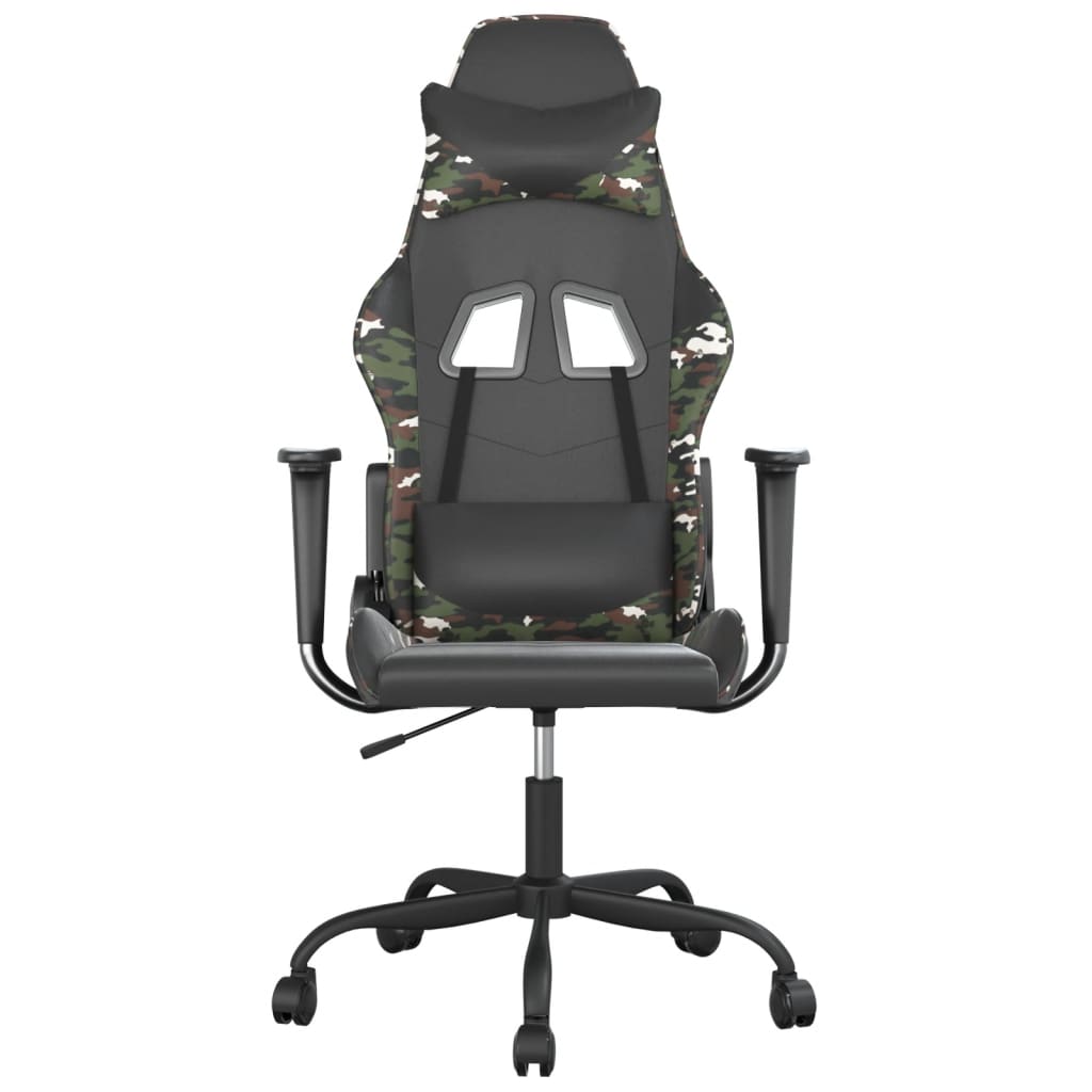 Massage gamestoel kunstleer zwart en camouflage is nu te koop bij PeponiXL, paradijselijk wonen!