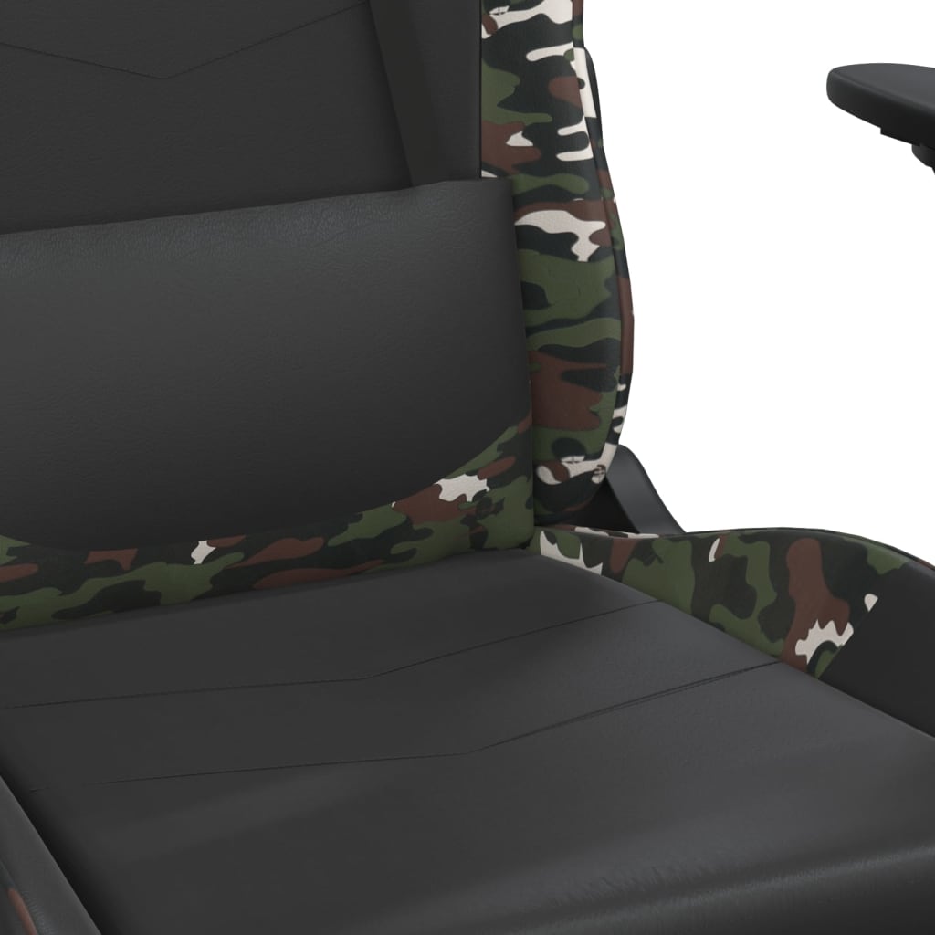 Massage gamestoel kunstleer zwart en camouflage is nu te koop bij PeponiXL, paradijselijk wonen!
