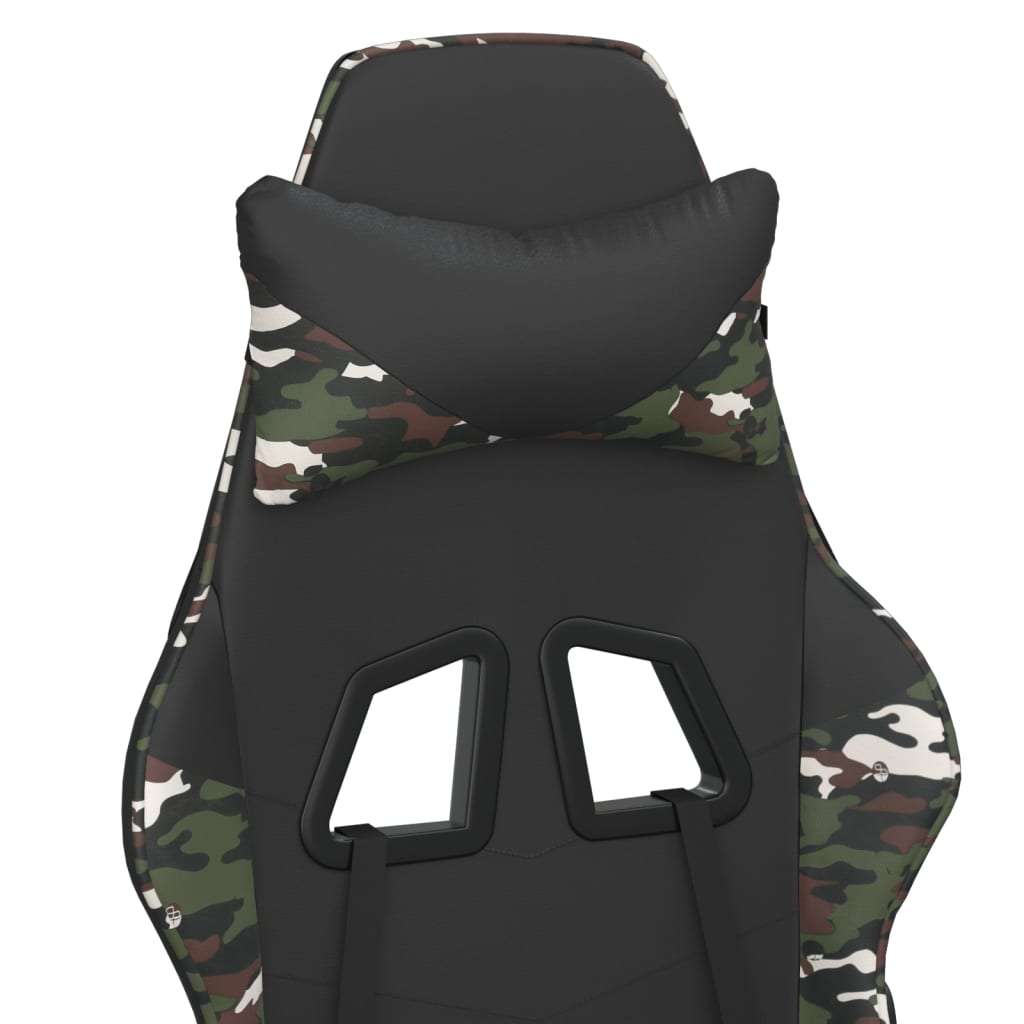 Massage gamestoel kunstleer zwart en camouflage is nu te koop bij PeponiXL, paradijselijk wonen!