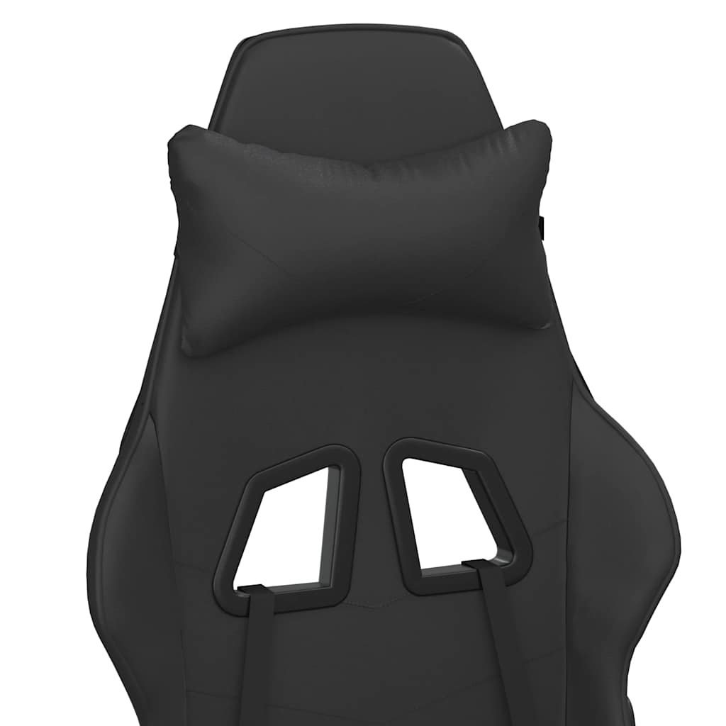 Massage gamestoel met voetensteun kunstleer zwart is nu te koop bij PeponiXL, paradijselijk wonen!