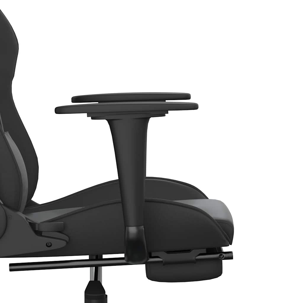 Massage gamestoel met voetensteun kunstleer zwart is nu te koop bij PeponiXL, paradijselijk wonen!