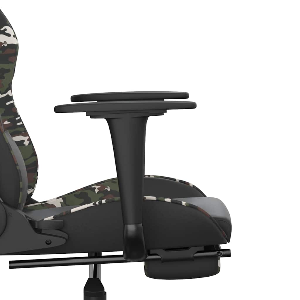 Massage gamestoel met voetensteun kunstleer zwart & camouflage is nu te koop bij PeponiXL, paradijselijk wonen!