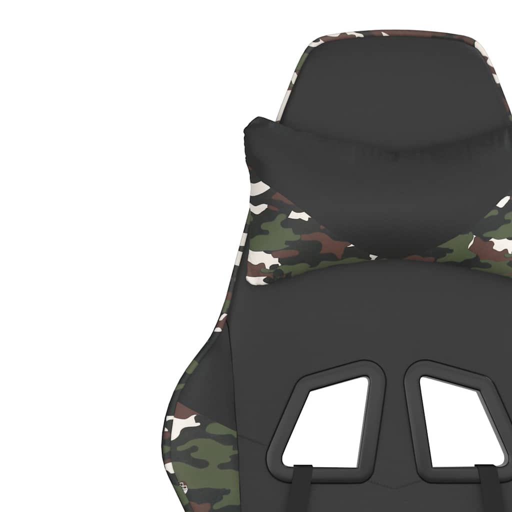 Massage gamestoel met voetensteun kunstleer zwart & camouflage is nu te koop bij PeponiXL, paradijselijk wonen!