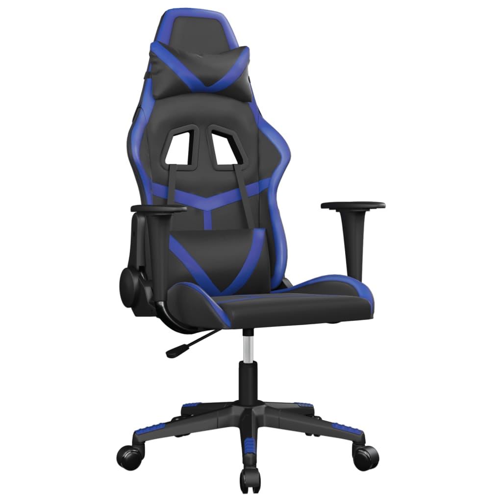 Massage gamestoel kunstleer zwart en blauw is nu te koop bij PeponiXL, paradijselijk wonen!
