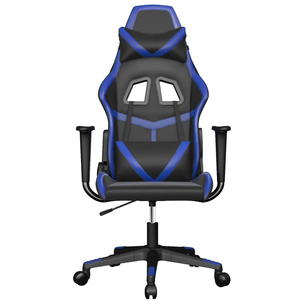 Massage gamestoel kunstleer zwart en blauw is nu te koop bij PeponiXL, paradijselijk wonen!