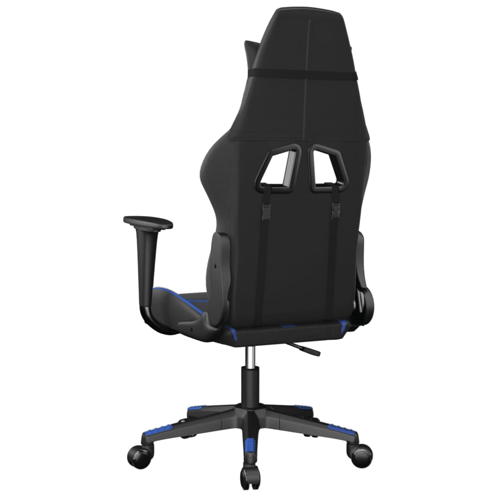 Massage gamestoel kunstleer zwart en blauw is nu te koop bij PeponiXL, paradijselijk wonen!