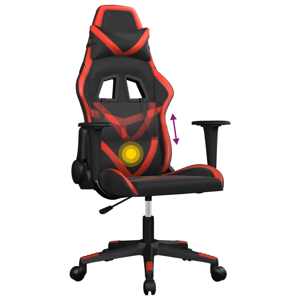Massage gamestoel kunstleer zwart en rood is nu te koop bij PeponiXL, paradijselijk wonen!