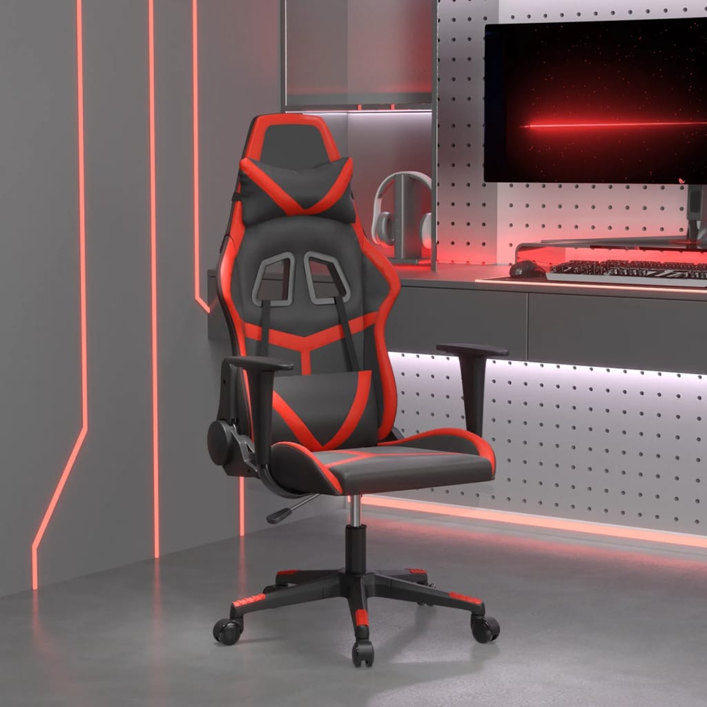 Massage gamestoel kunstleer zwart en rood is nu te koop bij PeponiXL, paradijselijk wonen!