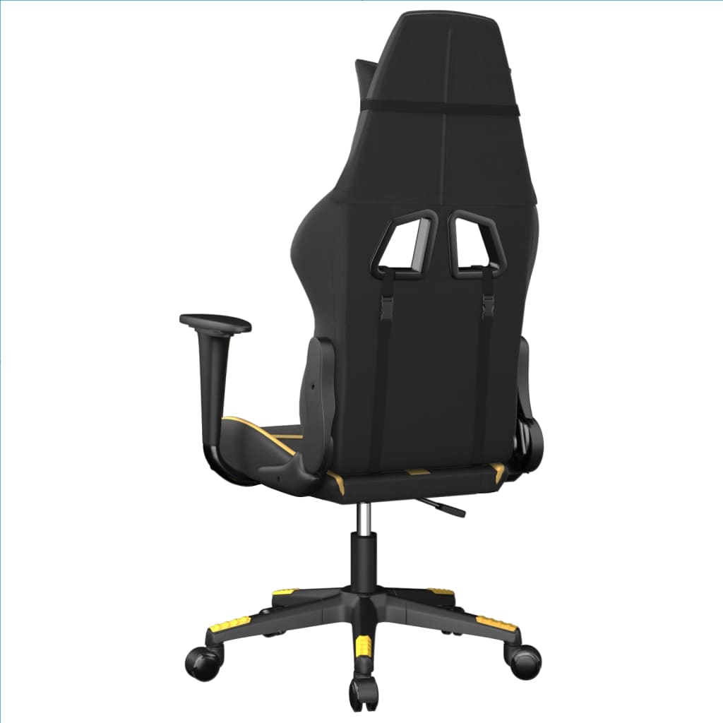 Massage gamestoel kunstleer zwart en goudkleurig is nu te koop bij PeponiXL, paradijselijk wonen!