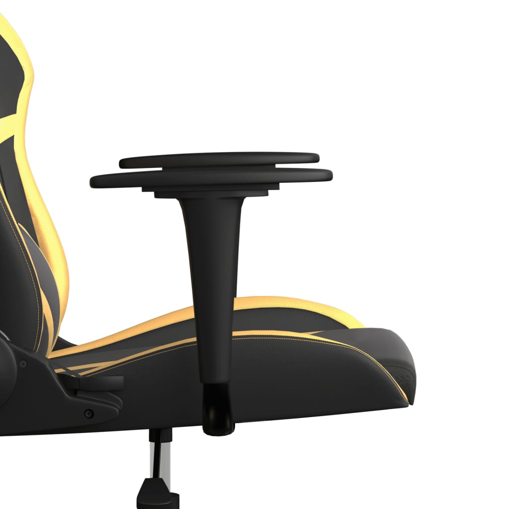 Massage gamestoel kunstleer zwart en goudkleurig is nu te koop bij PeponiXL, paradijselijk wonen!