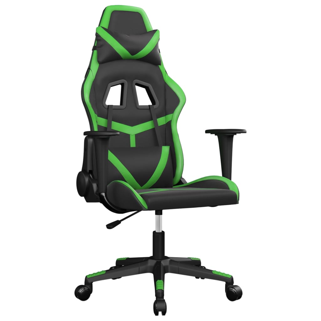Massage gamestoel kunstleer zwart en groen is nu te koop bij PeponiXL, paradijselijk wonen!