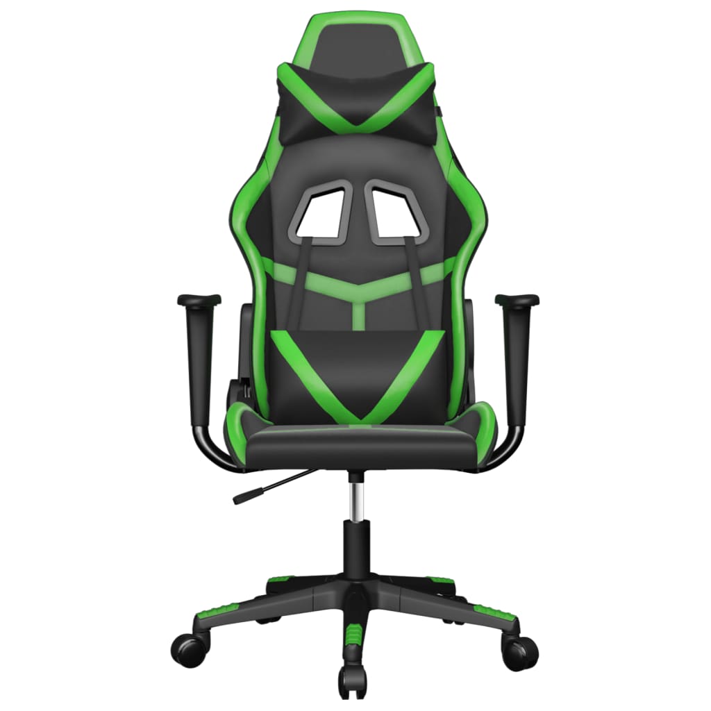 Massage gamestoel kunstleer zwart en groen is nu te koop bij PeponiXL, paradijselijk wonen!