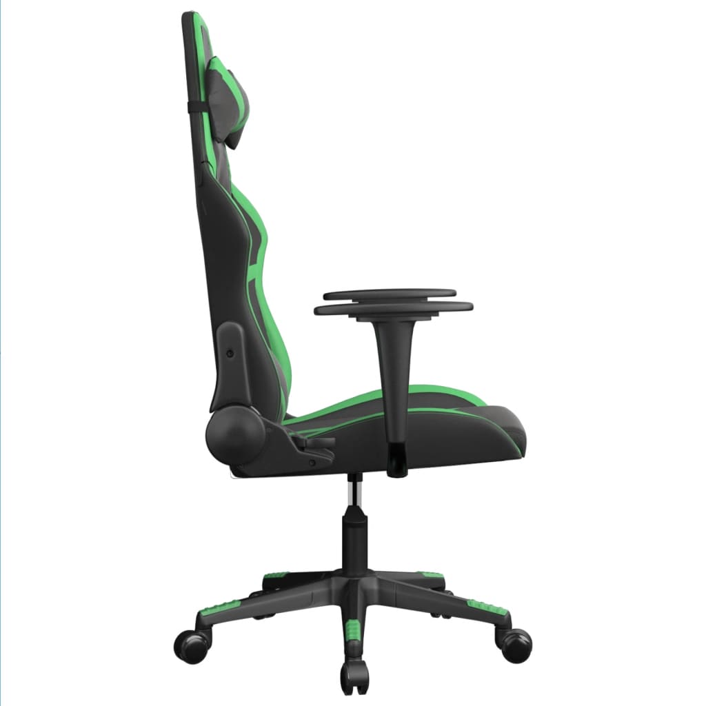 Massage gamestoel kunstleer zwart en groen is nu te koop bij PeponiXL, paradijselijk wonen!