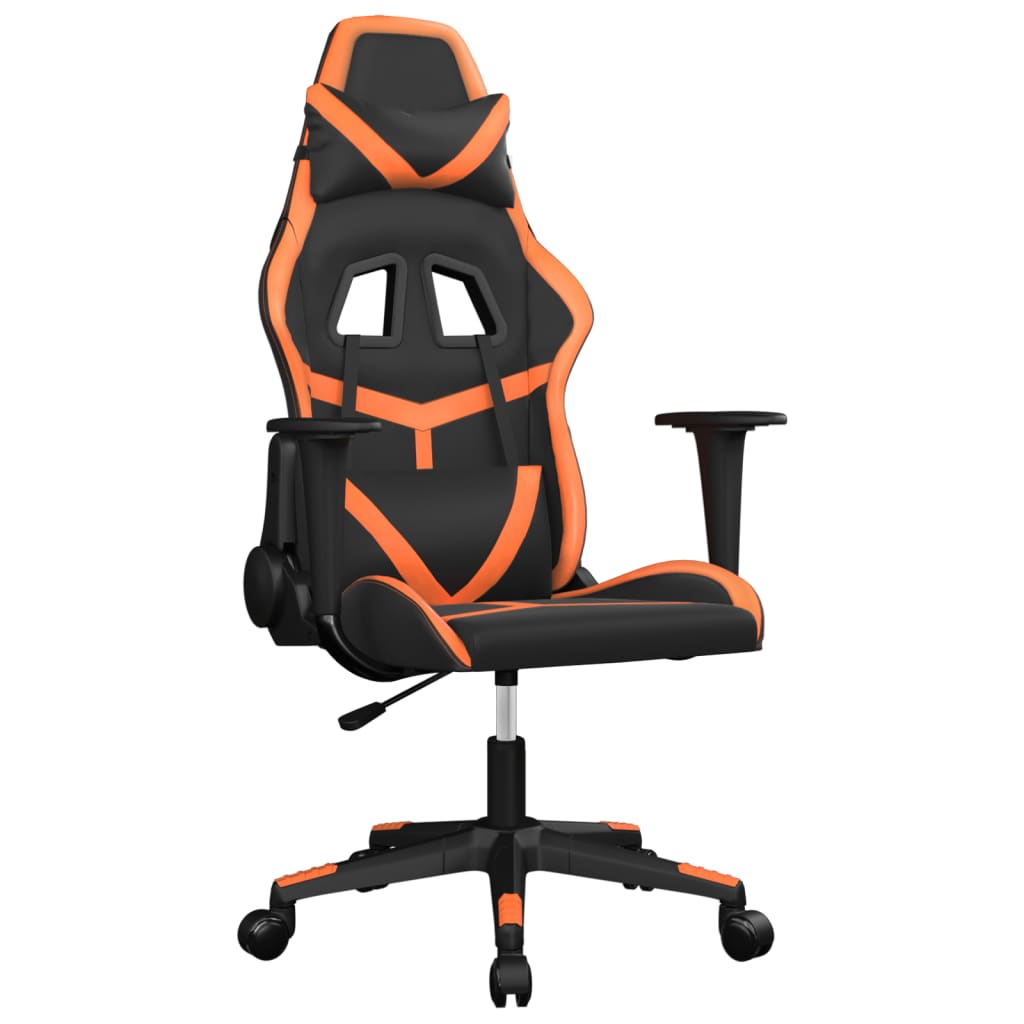 Massage gamestoel kunstleer zwart en oranje is nu te koop bij PeponiXL, paradijselijk wonen!