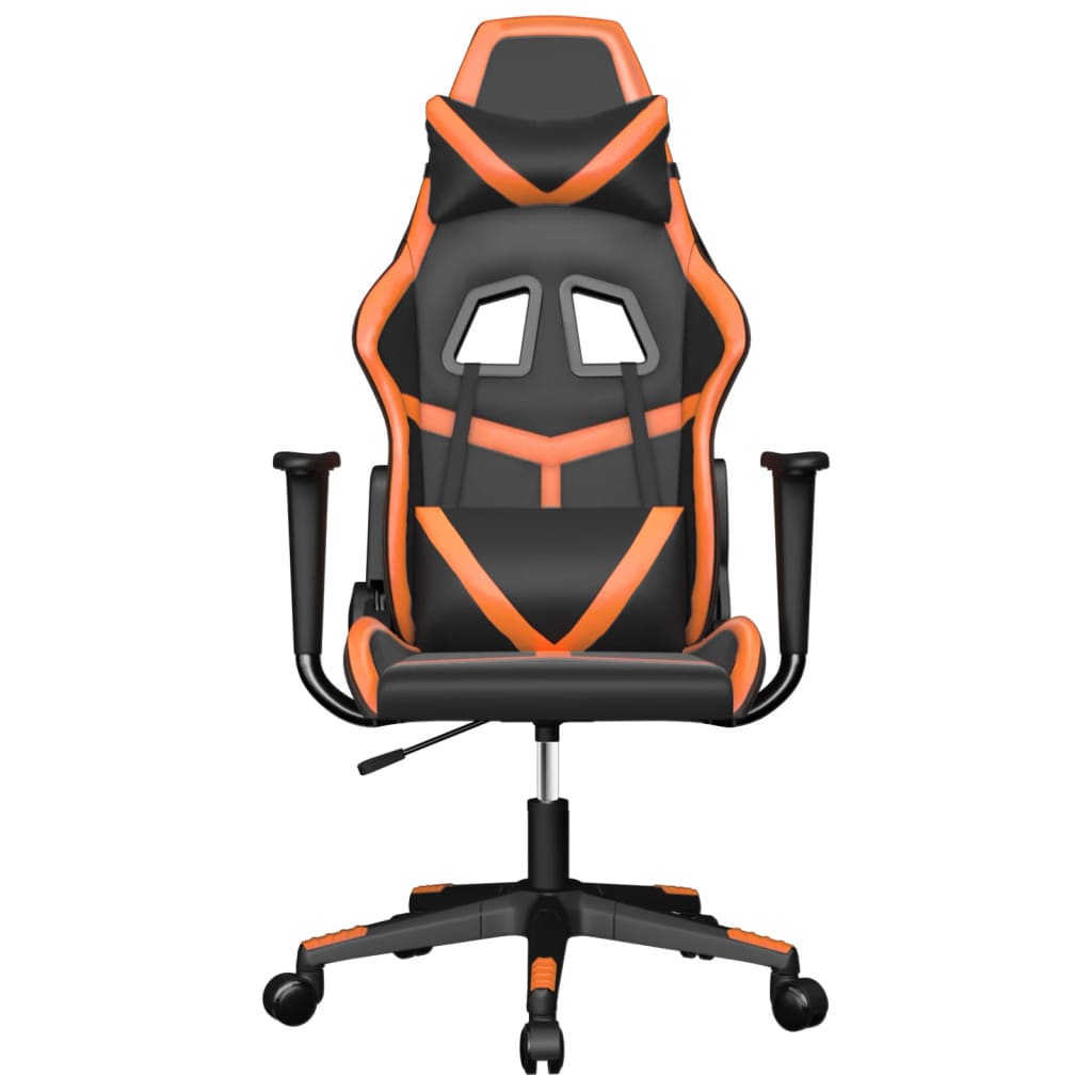 Massage gamestoel kunstleer zwart en oranje is nu te koop bij PeponiXL, paradijselijk wonen!