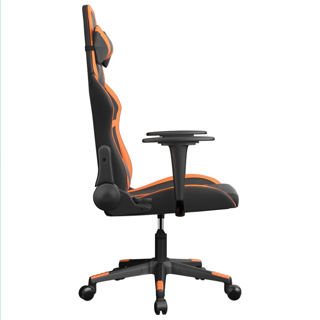 Massage gamestoel kunstleer zwart en oranje is nu te koop bij PeponiXL, paradijselijk wonen!