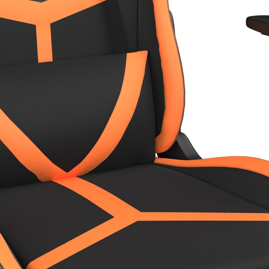 Massage gamestoel kunstleer zwart en oranje is nu te koop bij PeponiXL, paradijselijk wonen!