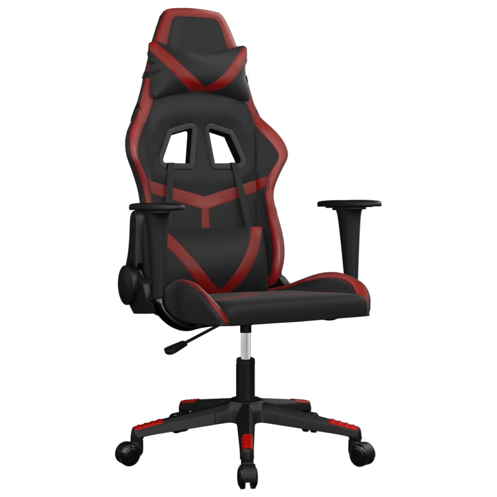 Massage gamestoel kunstleer zwart en wijnrood is nu te koop bij PeponiXL, paradijselijk wonen!