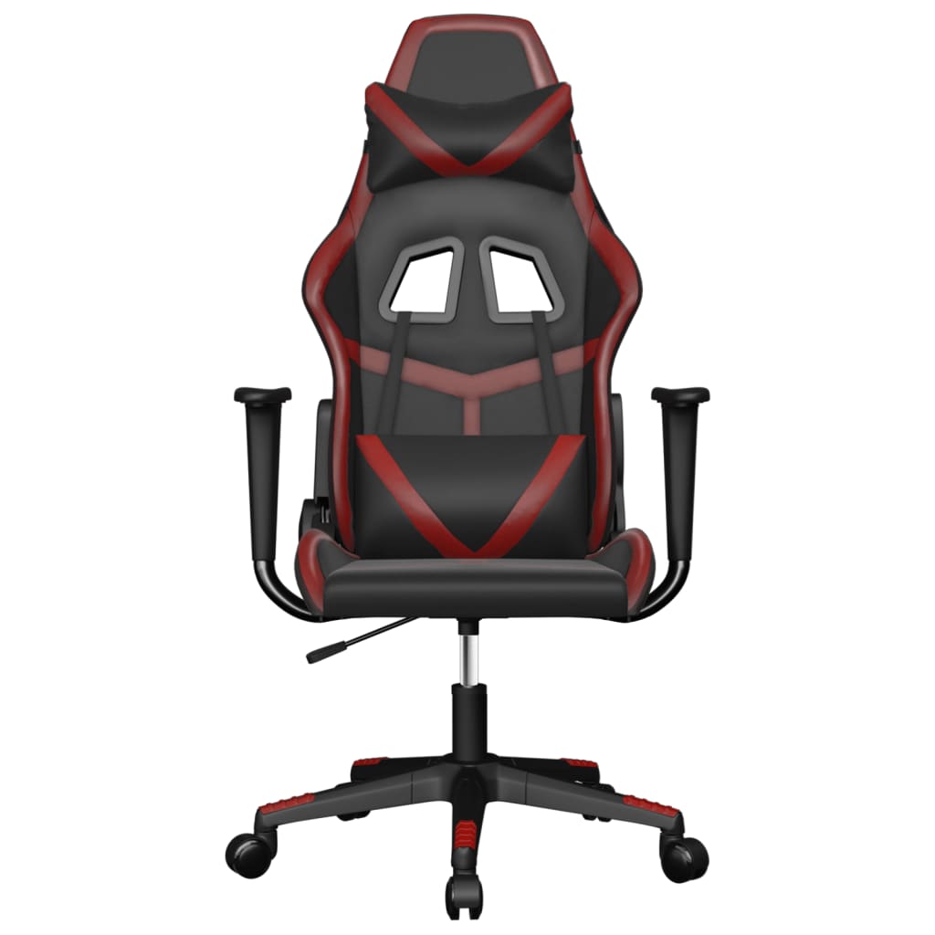 Massage gamestoel kunstleer zwart en wijnrood is nu te koop bij PeponiXL, paradijselijk wonen!