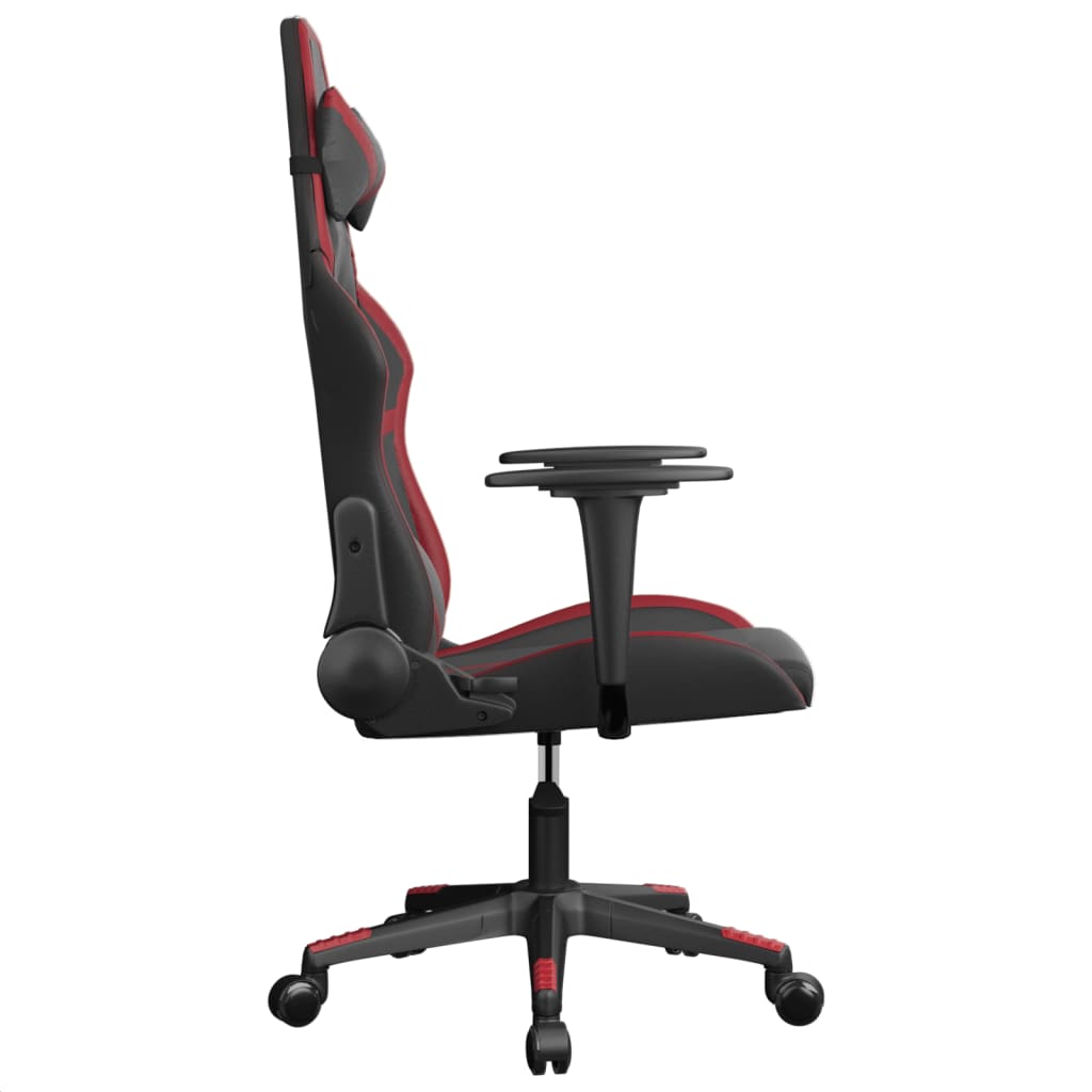 Massage gamestoel kunstleer zwart en wijnrood is nu te koop bij PeponiXL, paradijselijk wonen!
