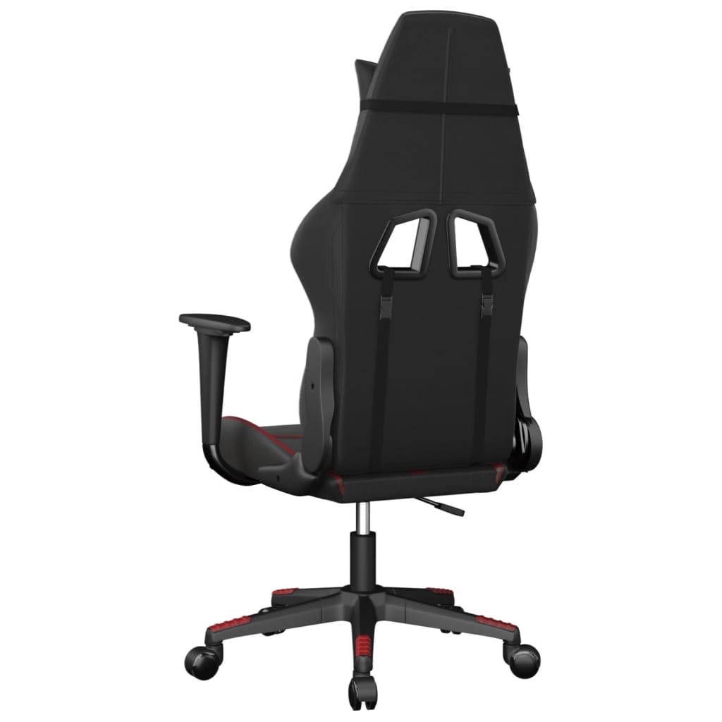 Massage gamestoel kunstleer zwart en wijnrood is nu te koop bij PeponiXL, paradijselijk wonen!