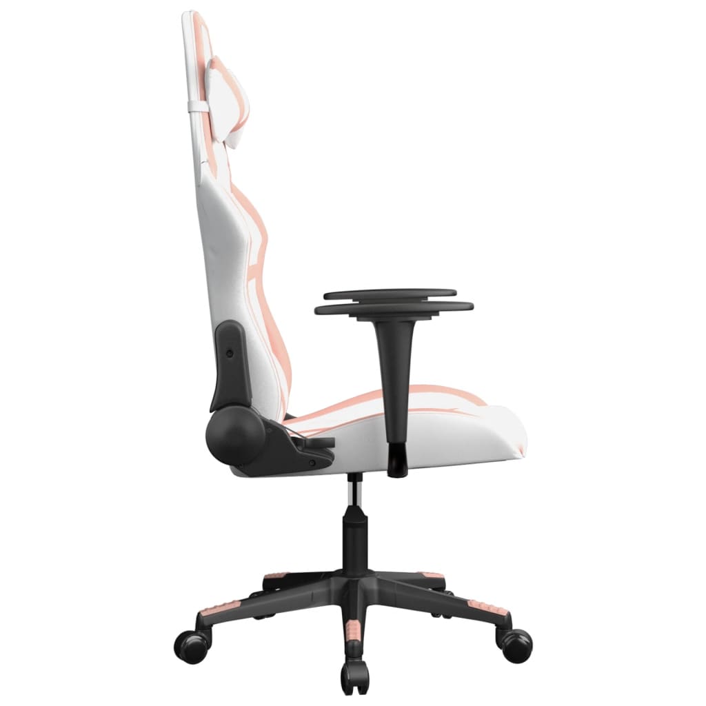 Massage gamestoel kunstleer wit en roze is nu te koop bij PeponiXL, paradijselijk wonen!
