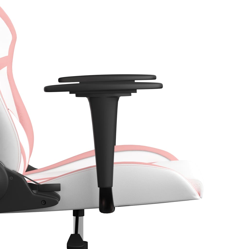 Massage gamestoel kunstleer wit en roze is nu te koop bij PeponiXL, paradijselijk wonen!