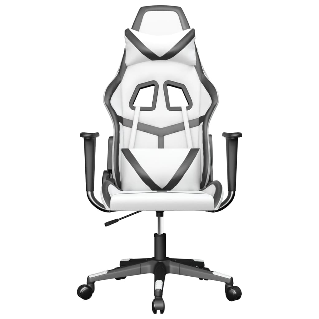 Massage gamestoel kunstleer wit en zwart is nu te koop bij PeponiXL, paradijselijk wonen!