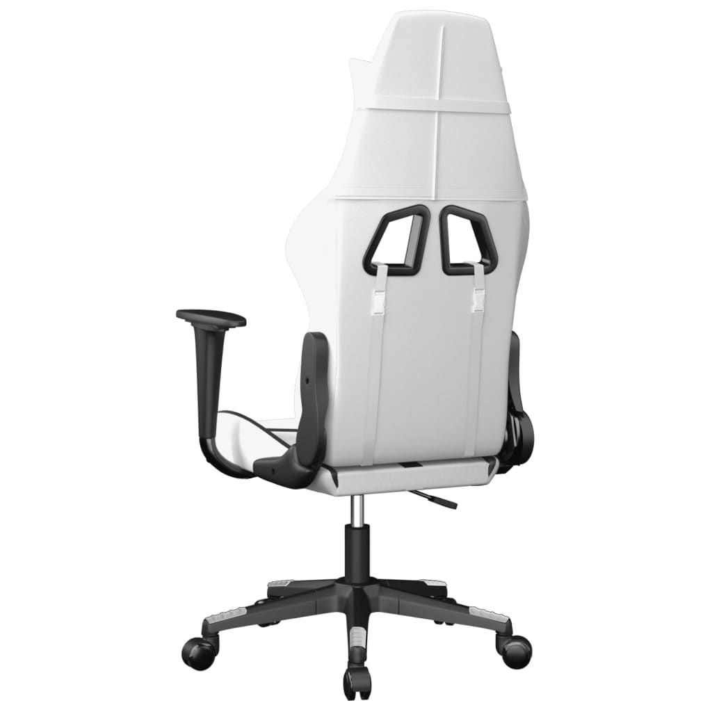 Massage gamestoel kunstleer wit en zwart is nu te koop bij PeponiXL, paradijselijk wonen!